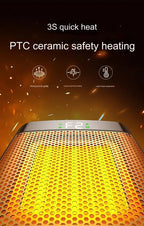 Tragbarer elektrischer Heizlüfter Tragbarer Desktop 1000W PTC Heizlüfter Warmluftgebläse für Haushalt Büro Mini Heizgerät