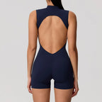 Hearuisavy Summer Sports Overalls Women Gym High Stretch Sleeveless Yoga Bodysuit Running Push Up Butt-Lifting Fitness Jumpsuit