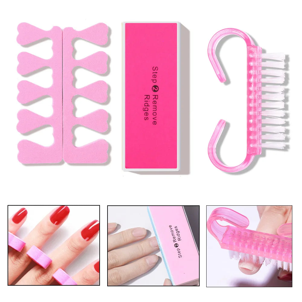 Maniküre-Set für Nagelpailletten-Kit Nagelpflege-Zubehörset Nagelkunst-Pinsel Nägel-Zubehör Maniküre-Werkzeuge