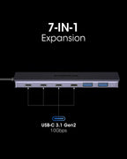 FORIDA USB-Hub Typ C 10 Gbit/s USB-C-Splitter PD 100 W Stromladung USB 3.2 Gen2 Adapter für Laptop MacBook Desktop Tablet