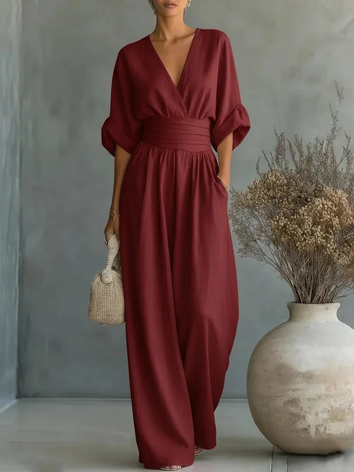 Einfarbige lässige weite Jumpsuits für Damen 2026 Sommer Elegante Overalls Damen Jumpsuits und Rompers Bodysuit Damenbekleidung