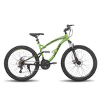 Hiland Mountainbike mit Vollfederung für Herren, 21 Gänge, 26 Zoll Laufrad, Scheibenbremsen vorne und hinten, für Herren, Damen, Erwachsene