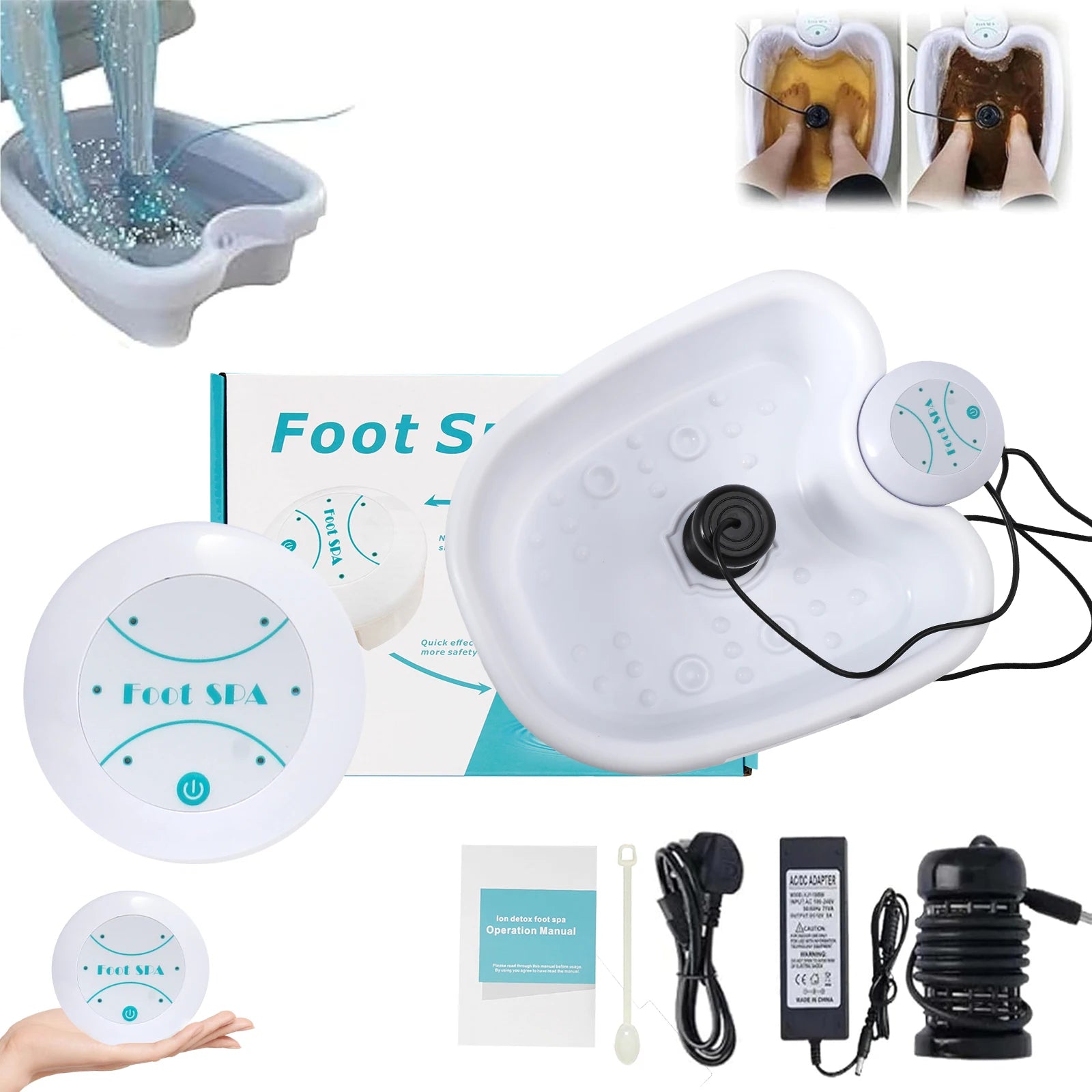 Detox Ionic Fußbadewanne Maschine Massage Fuß Ionische Entgiftung Lindert Müdigkeit Fördert Gute Gesundheit und Volle Vitalität Hauptbild