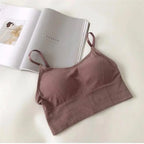 Sexy Damen Tops Rücken Kreuzgurt Tank Top Push Up Lauf Sport BH Atmungsaktiver Weicher Fitness Beauty Einfarbiger Yoga BH