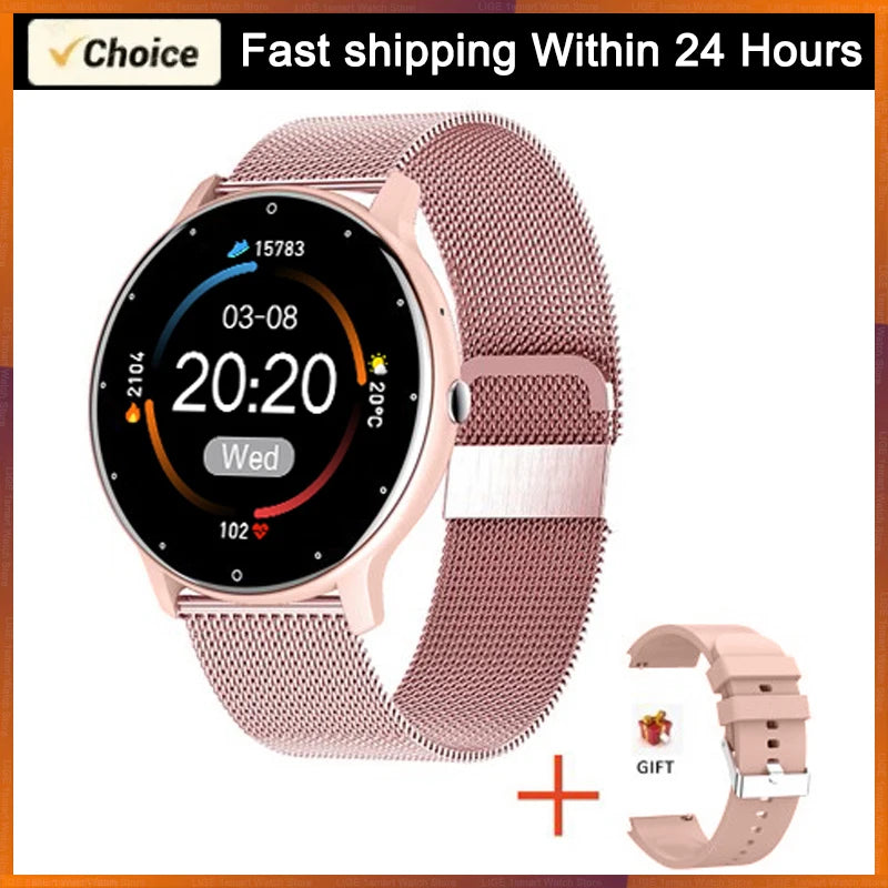 LIGE Wasserdichte Smartwatch für Damen, Echtzeit-Wettervorhersage, Herren-Uhren, Sport-Damen-Smartwatch für Damen, Android, iOS