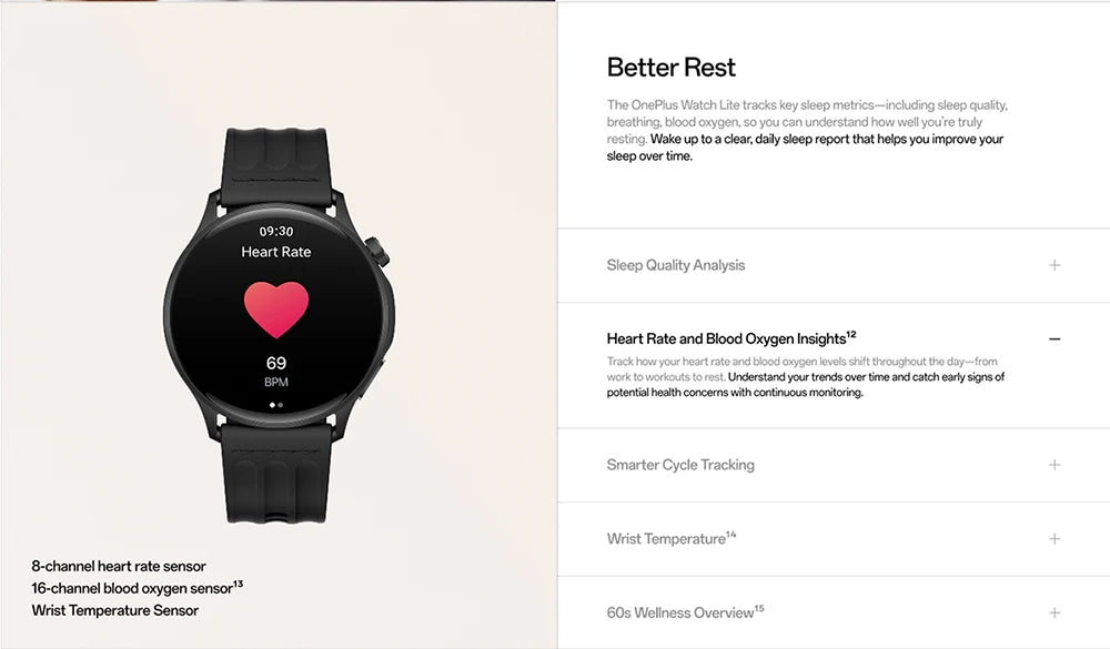 Globale Version OnePlus Watch Lite Smartwatch, 1,46 Zoll Display, 59g, 10 Tage zuverlässige Akkulaufzeit, Herzfrequenz, Blutsauerstoffüberwachung
