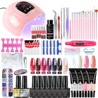 Limegirl Nagelset Nagelgel-Werkzeugset 54W Nagellampe 18/12/7 Farben UV-Gel-Nagellack-Set Enthält Nagelfräser Nagelset