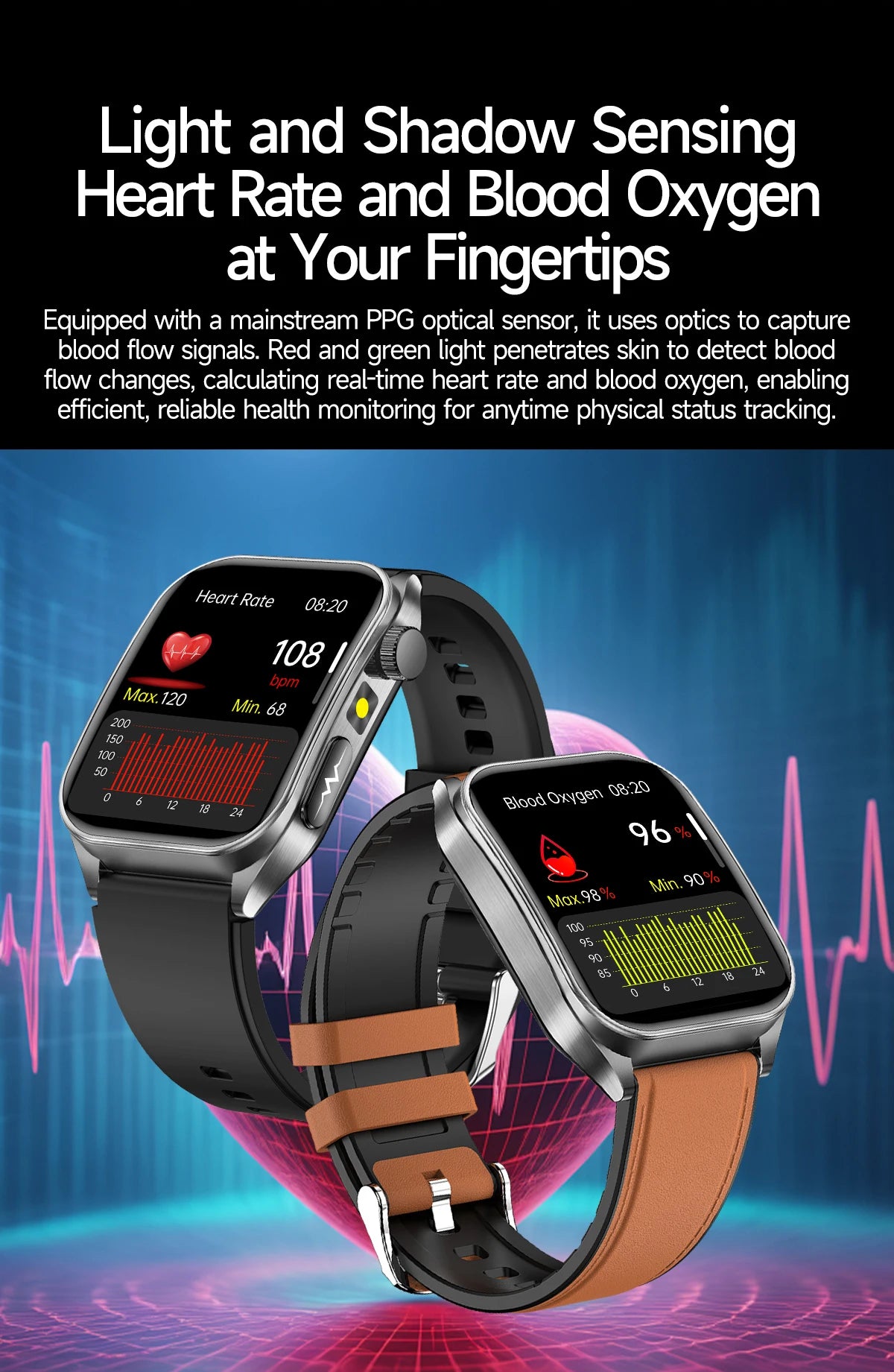 2026 Neue Gesundheits-Smartwatch Lasertherapie Reduziert Drei Hochs Blutsauerstoff Blutdruck Harnsäure Blutfette EKG-Smartwatch Für Herren