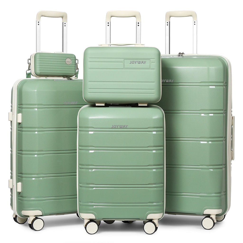 Joyway Reisegepäck-Sets, stilvolles Handgepäck und Koffer-Set, robust, langlebig, kratzfest, TSA-Schloss, Spinner-Räder