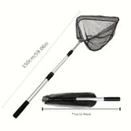 1 Ultra-lightweight Foldable Fishing Net 1.5 Rice - 2.1 Durable Aluminum Alloy Telescopic Handle Portable Fishing Net Outdoor Fi