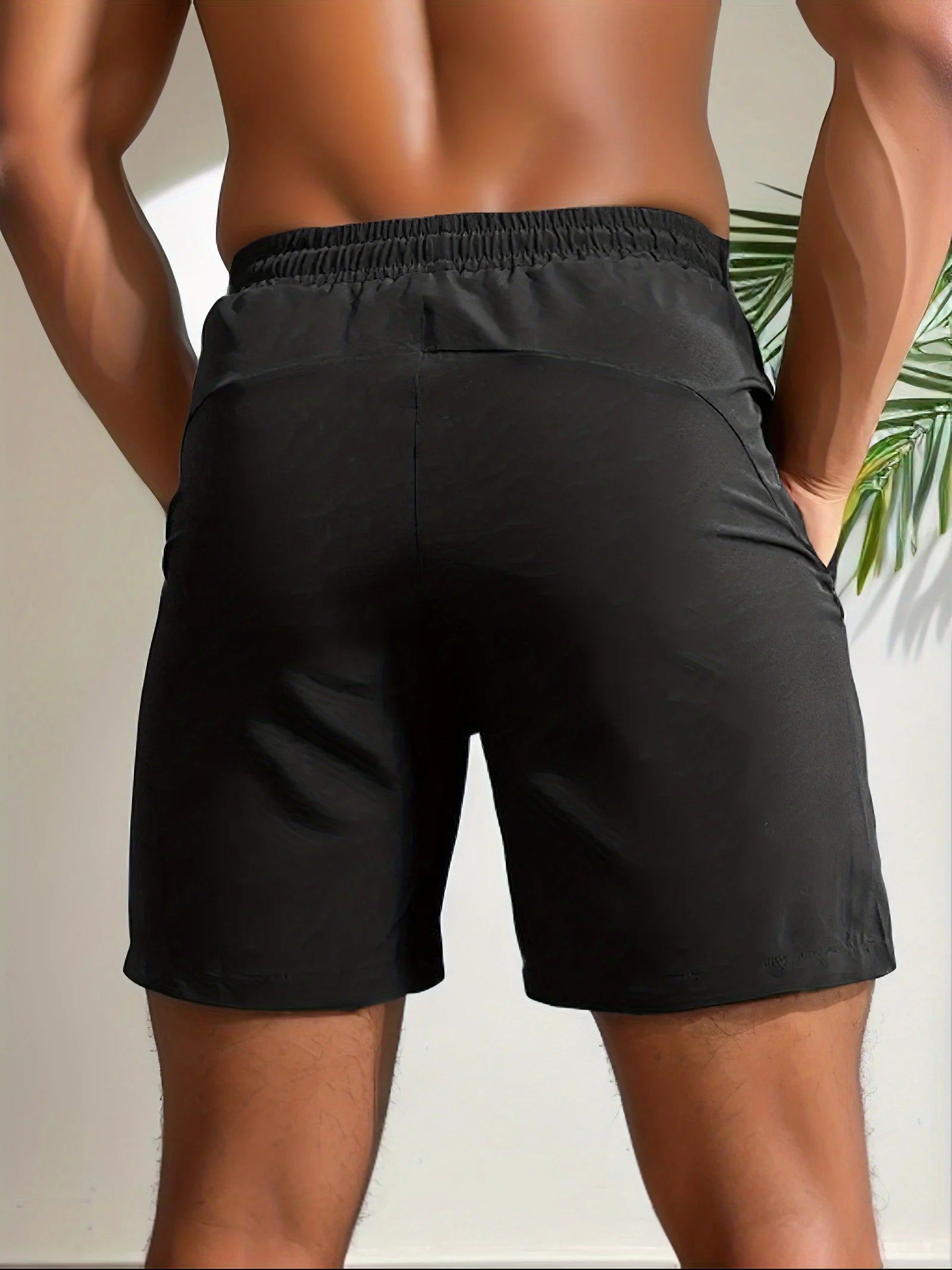 Herren-Shorts für sommerliches Fitnessstudio-Training, Laufen, Radfahren, schnell trocknend, atmungsaktiv, mit Kordelzug, Sporthose, Ausgeh-Outfit0428