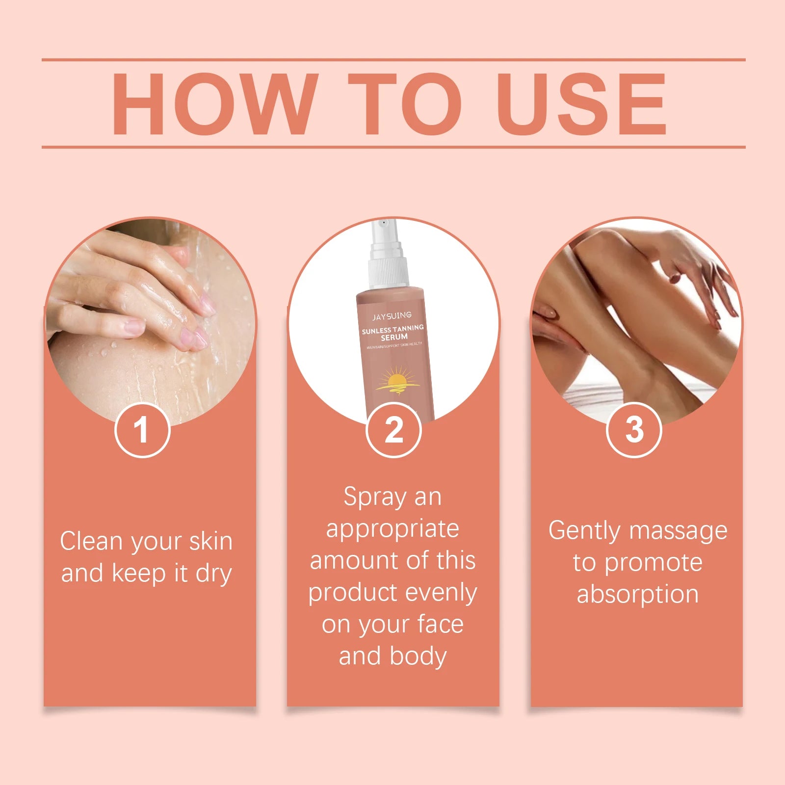 Kräuter-Selbstbräunungs-Essenz-Spray, bräunungsloses Bräunen, Verbesserung des Haut-Melanins, flüssiger Bronzer, natürlicher Bräuner für Körper und Gesicht, nährend