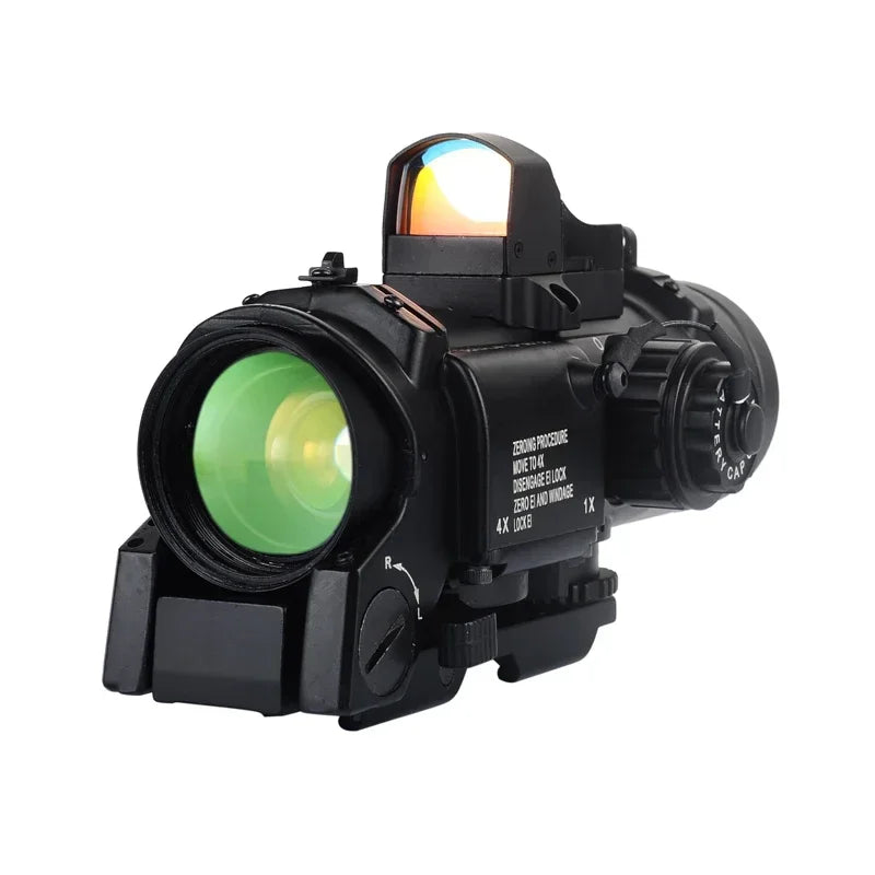 1-4x variables Zielfernrohr mit Mini-Rotpunktvisier Red Dot Sight Jagdvisiere