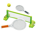 Mini-Tennis-Set Tennis-Spielset mit 2 Schlägern und 1 Ball Tragbares Freizeitsportgerät für drinnen und draußen