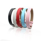 20 Stück 10 mm Armband aus echtem Leder für Damen, Schiebebuchstaben-Anhänger, Armband zur Schmuckherstellung, DIY, Haustierhalsband, Schlüsselband