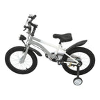 16 Zoll Kinderfahrrad Carbonstahl Mountainbike mit Stützrädern & LED-Licht für 5-8 Jahre, Höhenverstellbar, 60kg