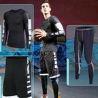 Herren Lauf-Trainingsanzug Fitness Sportbekleidungs-Set Kompressions-Leggings Sportkleidung Gym Enganliegende Jogginghose Rash Guard Lycra