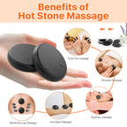 HEISSE STEINMASSAGE-SET - Professionelle Spa-Massagegeräte - Für Nacken, Rücken, Bauch, Beine & Ganzkörpermassage