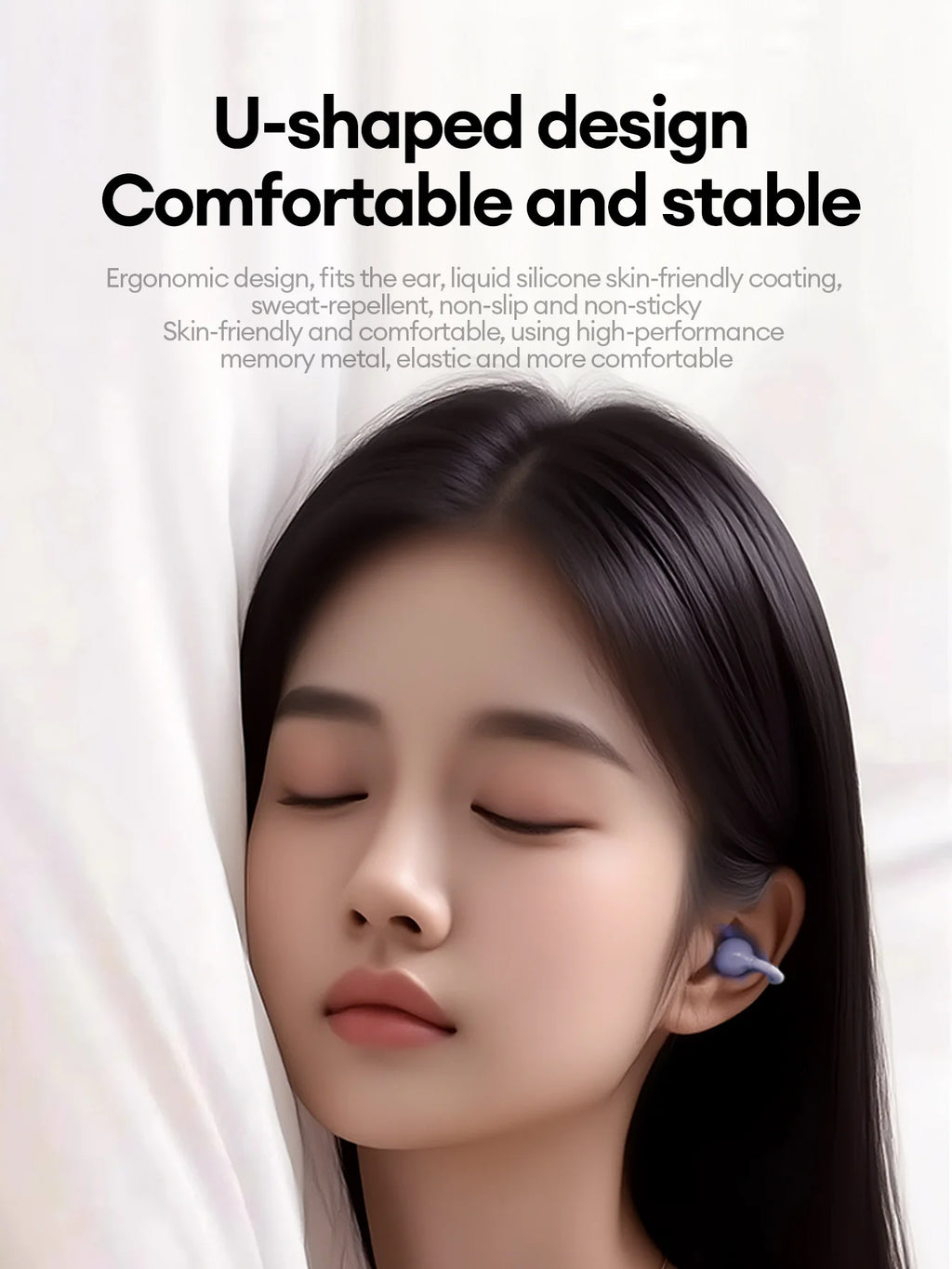 Lenovo LK6 Over-Ear Kabellose Bluetooth 5.4 Kopfhörer Klangqualität Rauschunterdrückung Ohrclip-Kopfhörer Lange Ausdauer Headsets