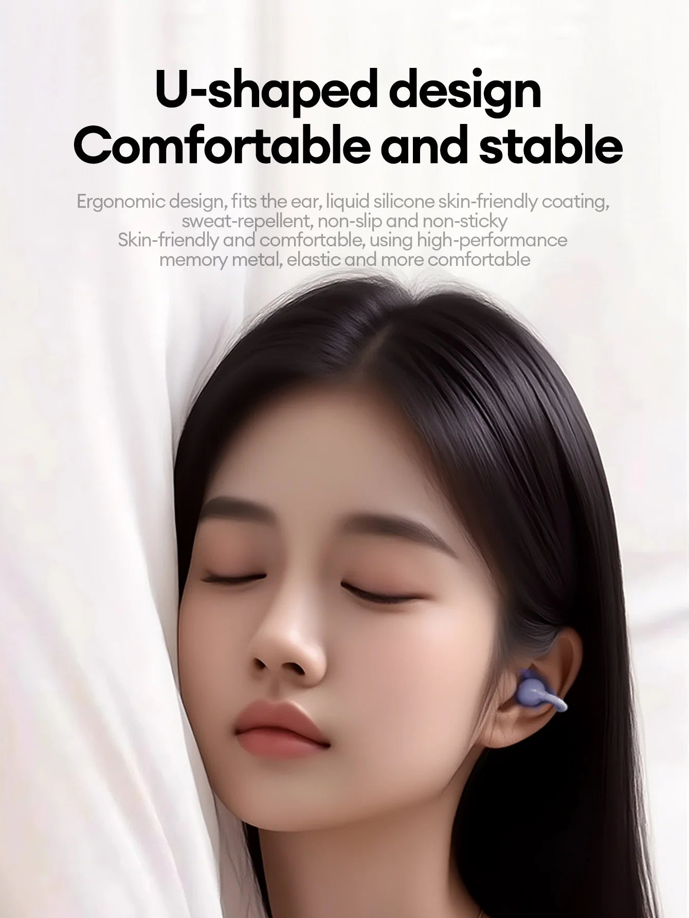 Lenovo LK6 Over-Ear Kabellose Bluetooth 5.4 Kopfhörer Klangqualität Rauschunterdrückung Ohrclip-Kopfhörer Lange Ausdauer Headsets