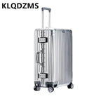 KLQDZMS Deutscher Koffer aus Aluminium-Magnesium-Legierung, 20 Zoll, Handgepäck, 28 Zoll, großes Fassungsvermögen, Reisekoffer aus Leder für Geschäftsreisen