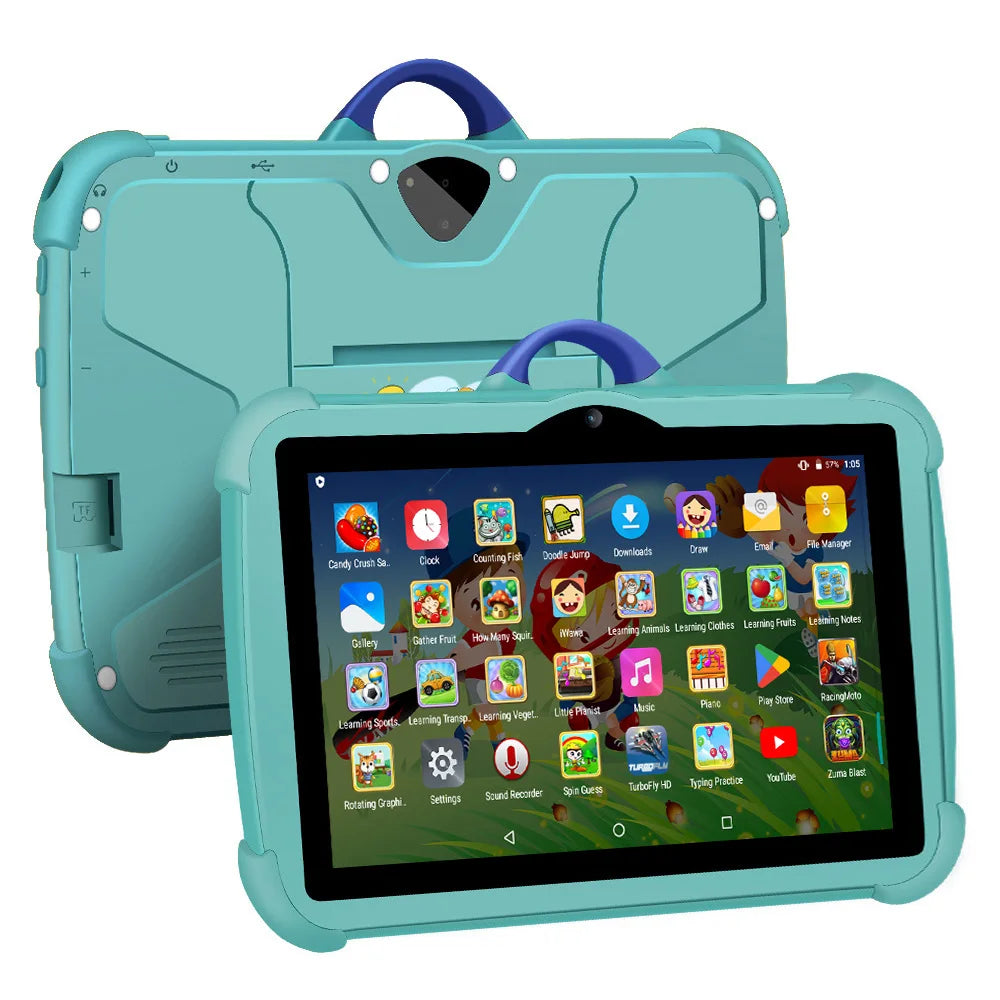 7 Zoll Kinder Tablet PC mit Android 13 Quad Core 4GB RAM 64GB ROM Lernspielzeug für Kinder Beliebter Günstiger Einfacher Design