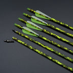 Toparchery 31,5 Zoll Mischcarbonpfeile ID 6,2mm Kunststofffedern Outdoor Ziel Jagd und Schießen