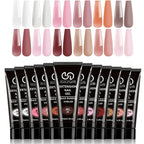 39-teiliges Nagelverlängerungs-Gel-Kit – enthält alle grundlegenden Nagelwerkzeuge, einfach zu bedienen für Anfänger. Einfaches Aufbaugel für Salon-Nägel
