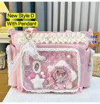 Neue Y2K Süße Japanische Ita Bag Lolita Mädchen Transparente Umhängetasche Große Kapazität Umhängetasche Lässige Tasche DIY Display Handtaschen