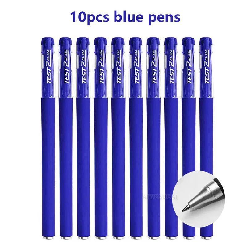 Gelstifte Set 0,5 mm Schwarz Blau Rot Nachfüllung Gelstift Rundspitze Schul- & Bürobedarf Schreibwaren Kawaii Zubehör Schreibwaren