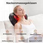 Massagegerät mit Heizfunktion, 3D Shiatsu Massagegerät zur Entspannung, Heizmassage mit Shiatsu-Knetmassage, Bestes Geschenk für Männer und Frauen