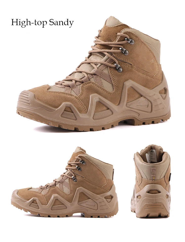 Herren Freizeit Jagd Stiefeletten Outdoor Taktische Wanderschuhe Herren Stiefel Jagd Arbeitsstiefel für Motorradschuhe Militärstiefel