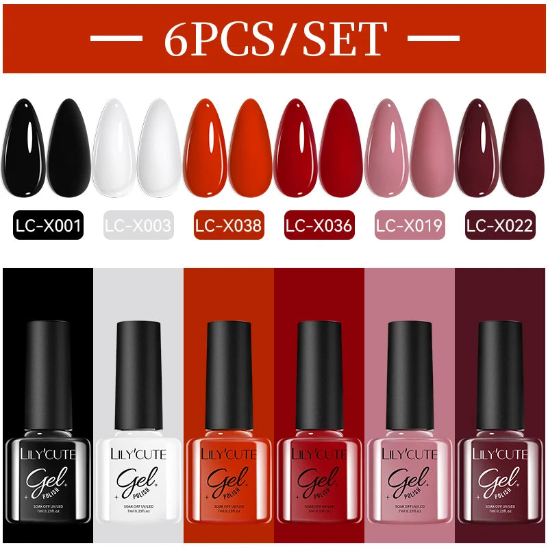 LILYCUTE Nagelgel-Politur-Set, Rosa Grün, Frühling, DIY-Nagelkunst-Design, lang anhaltend, Soak Off UV Gel, Maniküre, Malgel, Vernis-Kit