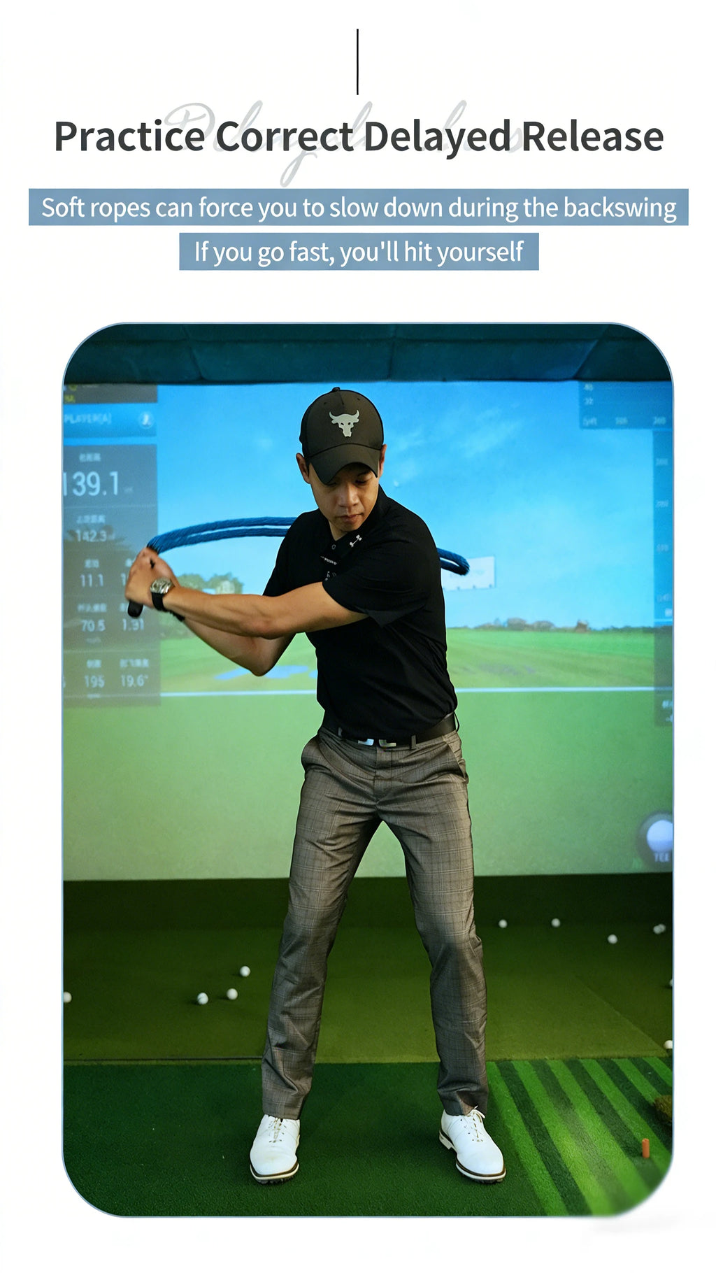 Fortgeschrittenes Golf Speed Rope Fitnesstraining Indoor und Outdoor Schwungübungstool
