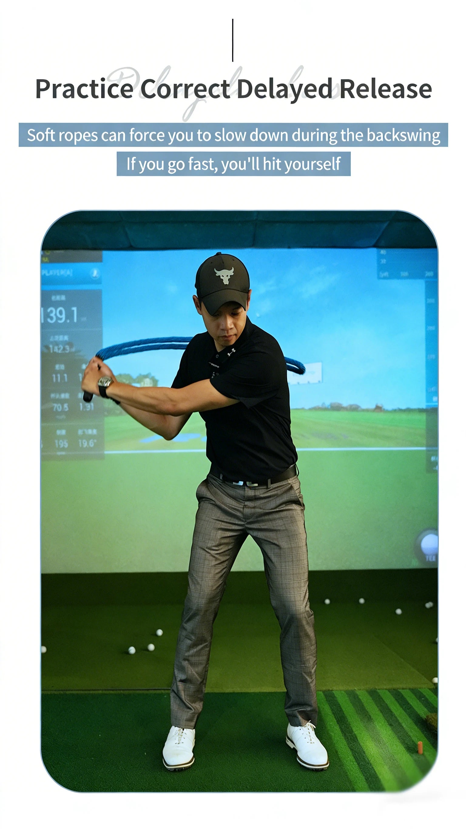 Fortgeschrittenes Golf Speed Rope Fitnesstraining Indoor und Outdoor Schwungübungstool