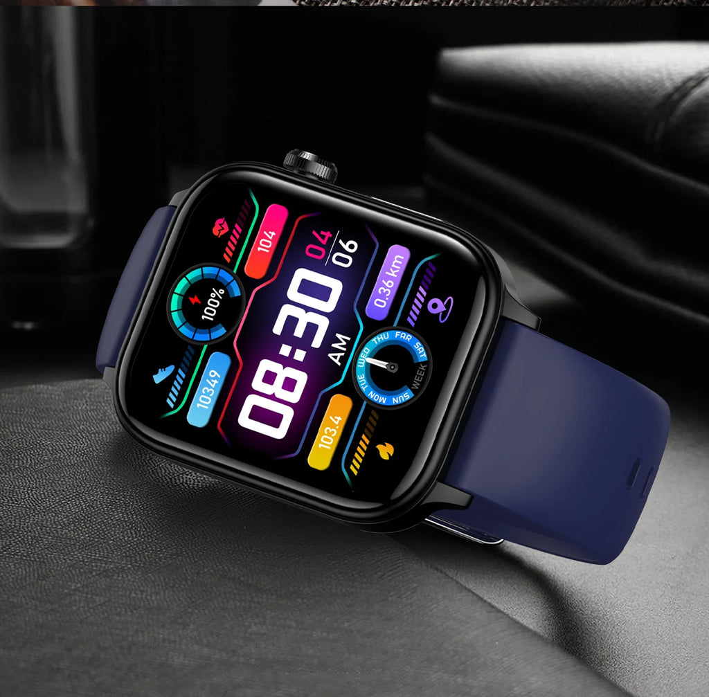2025 Neue KI-Diagnose Blutfette Harnsäure Körperzusammensetzung Test Smartwatch für Herren EKG+PPG Bluetooth Anruf Gesundheits-Smartwatch