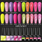 10/12PCS/SET Katze Magnetisches Gel Nagellack Set 9D Reflektierendes Glitzer Gel Halbpermanentes UV Gel Soak Off Funkelndes Nagelkunst Kits