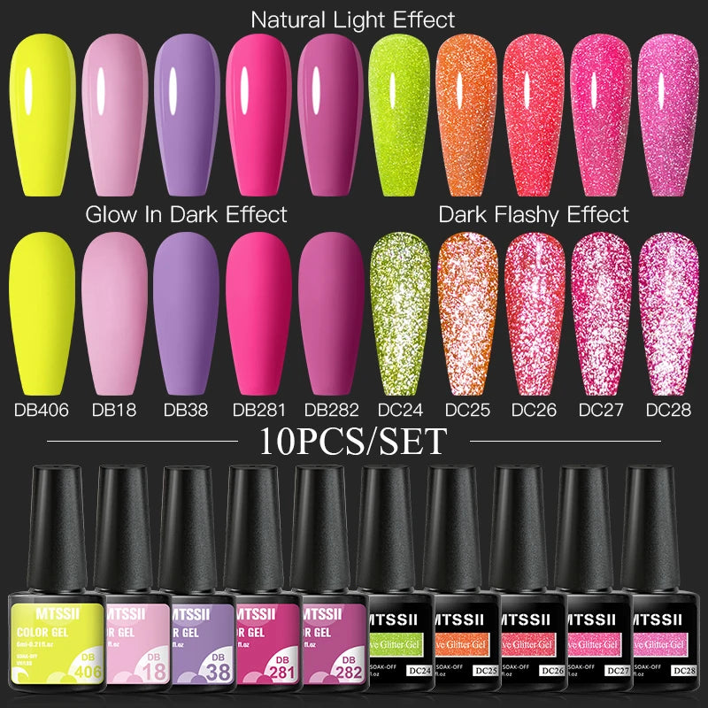 10/12PCS/SET Katze Magnetisches Gel Nagellack Set 9D Reflektierendes Glitzer Gel Halbpermanentes UV Gel Soak Off Funkelndes Nagelkunst Kits