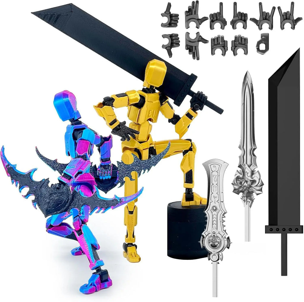 T13 Actionfigur, 3D-gedruckt, mehrgelenkig, beweglich, Titan 13 Lucky Dummy Nova Roboter-Actionfigur, Desktop-Montage, fertiges Geschenk