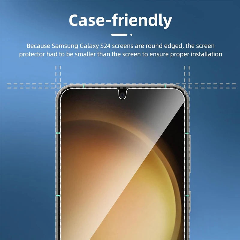 2+2 Fingerabdruck-Scanning-Glas für Samsung S25 S26 S24 S23 S22 S21 Displayschutzfolie für Galaxy S25 Ultra Kameraschutz S24 FE