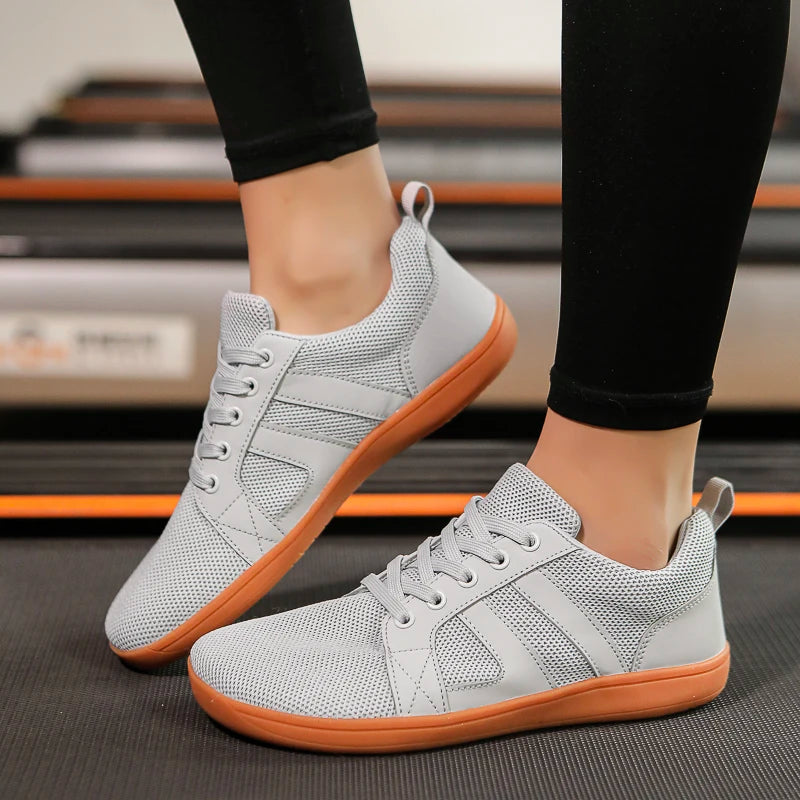 FANCYLEE Klassische Damen GAT Barfuß-Sneaker Retro Wildleder Minimalistische Walkingschuhe Weite Passform Zero Drop Freizeitschuhe Größe 36-41