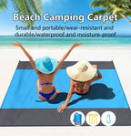 200 * 210 cm Sanddichte Stranddecke Wasserdichte Strandmatte Tragbare leichte Picknickdecke Campingmatte für Reisen Wandern Sport