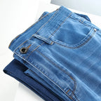 Herrenhose Büro Business Jeans Herren Klassische Blau Schwarz Baumwolle Stretch Straight Denim Hose Herren Marken Hosen