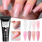 24-teiliges Set 20ml Poly Nail Extension Gel Kit Mini-UV-Lampe Versiegelung mit Basislack Überlack Professionelles Poly-UV-Nagelgel-Kit Starter-Kit