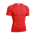 Herren Kompressions-Langarmshirt Schwarz Fitness-T-Shirt Männer Laufen Schnelltrocknend Gym-Top Sonnenschutz Sport-Baselayer