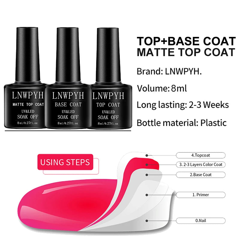 Nagelgellack-Kit mit LED-Nagellampe Semi-Permanent 27 Farben Soak Off Base & Top Coat Nagellack Maniküre-Set für Nagelstudio-Kit