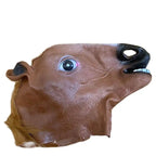 Herren Braunes Pferd Masken Mädchen Lustige Pferdekopfmaske Latex Tiermaske Neuheit Halloween Cosplay Kostüme Kopfbedeckung Mascara De Latex