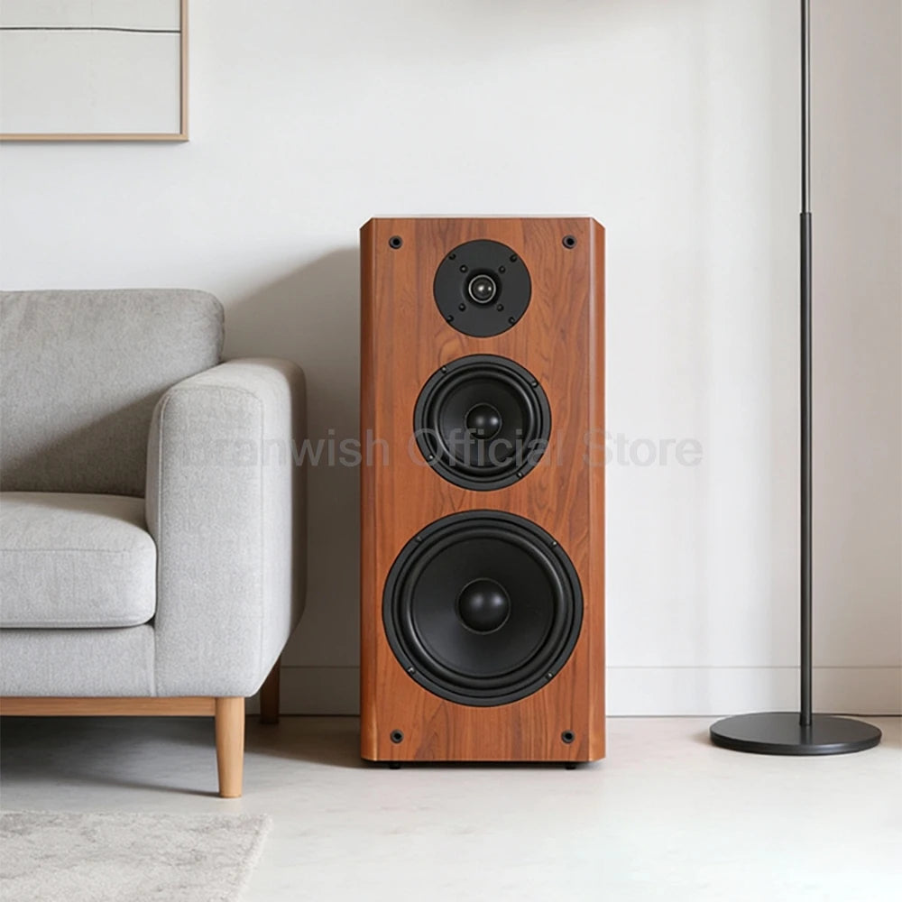 Hochleistungs-Passivlautsprecher, 8 Zoll, Standlautsprecher, 3-Wege-Heim-Audiosystem, 90 dB Empfindlichkeit, Hifi-Holzlautsprecher, ein Paar