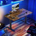 Devoko elektrischer höhenverstellbarer Schreibtisch 120 × 60 cm mit Monitorständer Ergonomischer Sitz-Steh-Schreibtisch (Weiß)