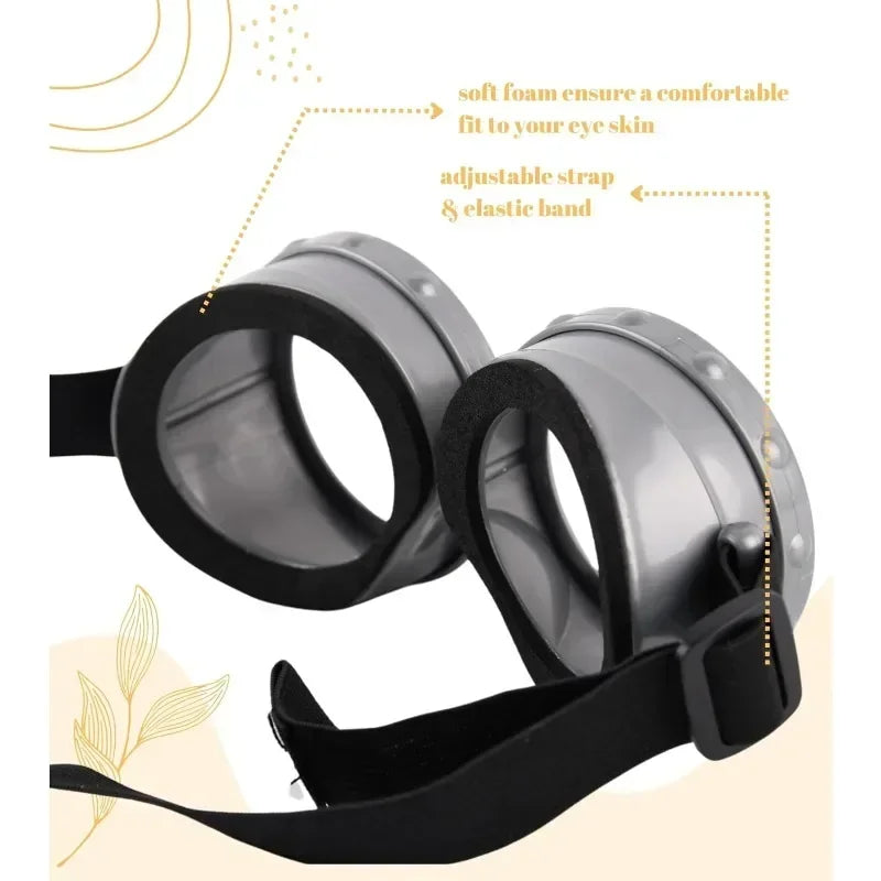 Verkleidungskostüm Lustiges Halloween Kostüm Zubehör für Erwachsene, Schutzbrille/Gelbe Mütze/Handschuhe für Herren Damen Cosplay Party Set